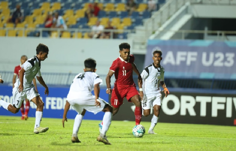 Laga Indonesia vs Timor Leste di Piala AFF U23 Berakhir dengan Kemenangan Garuda Muda